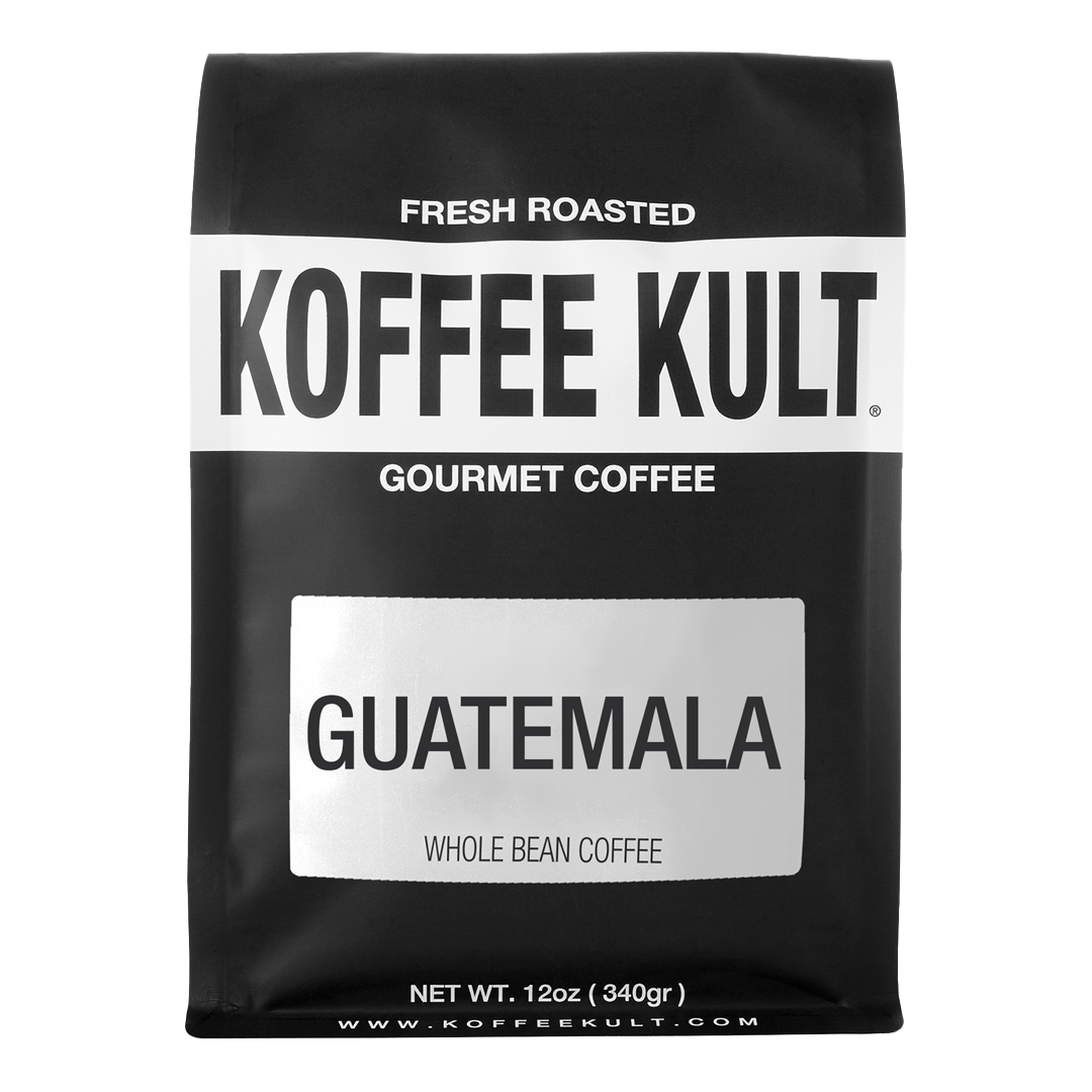 Guatemala 12oz whole bean coffee front facing