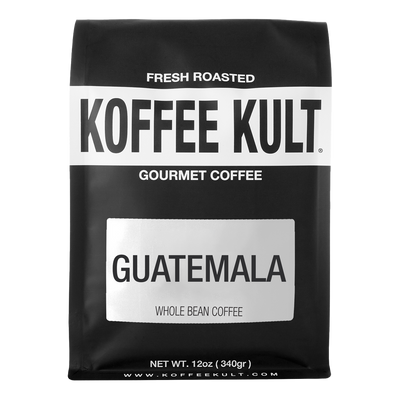 Guatemala 12oz whole bean coffee front facing