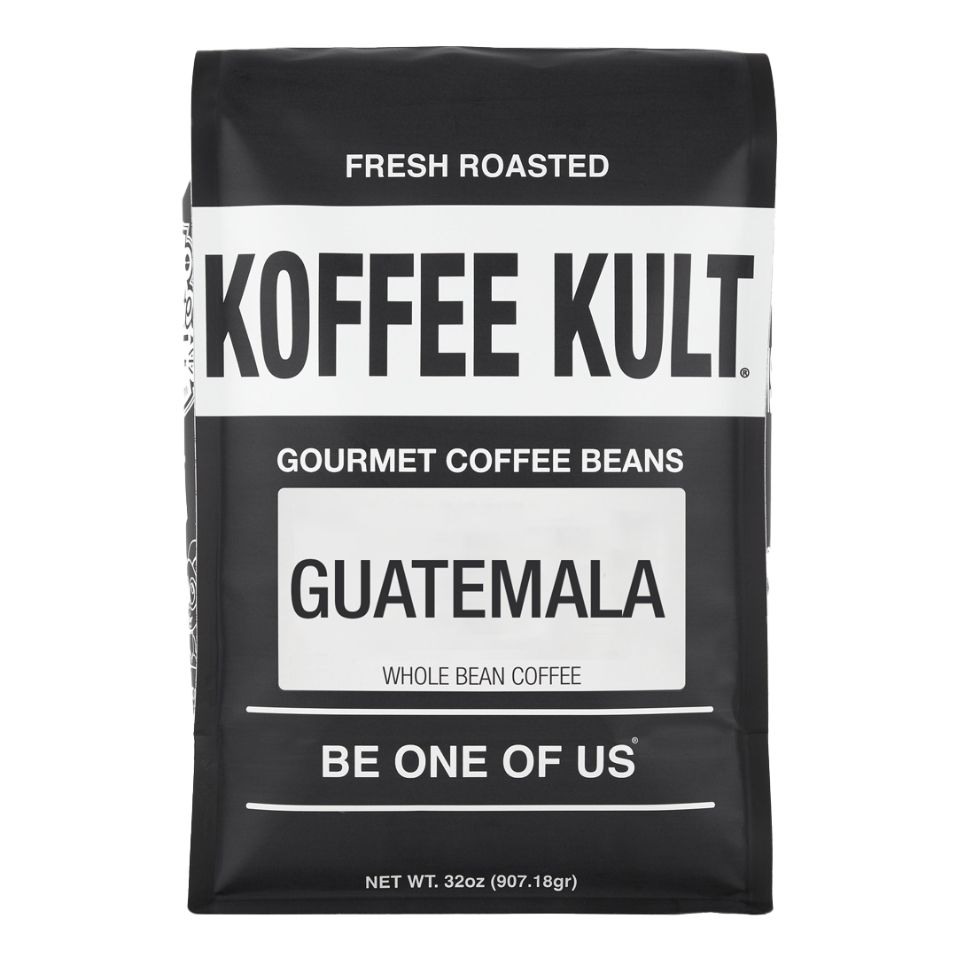 Guatemala 32oz whole bean coffee front facing