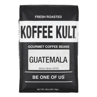 Guatemala 32oz whole bean coffee front facing