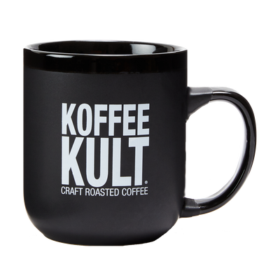 Koffee Kult Black Mug Right Facing