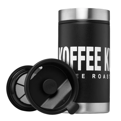 Koffee Kult Black Thermal French Press with Filters