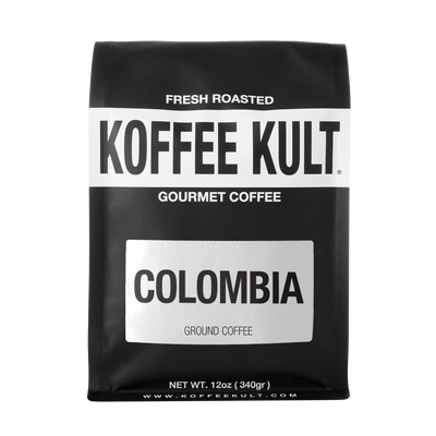 Colombia 12oz ground coffee front facing