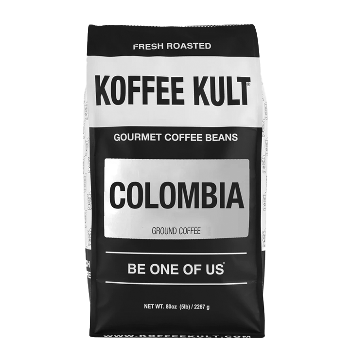 Colombia 80oz ground coffee front facing