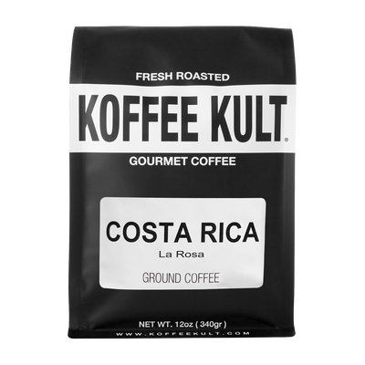 Costa Rica 12oz ground coffee front facing