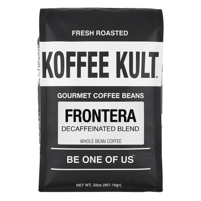 Frontera Decaf 32oz Whole Bean Coffee Front Facing