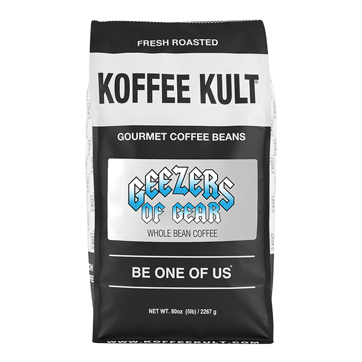 Geezers Grind 80oz Whole Bean Coffee Front Facing