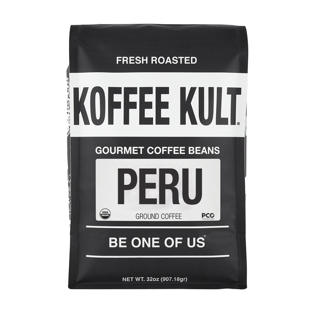 Peru Organic Coffee 32oz front ground