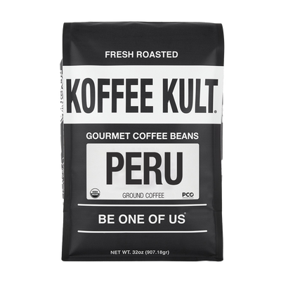 Peru Organic Coffee 32oz front ground