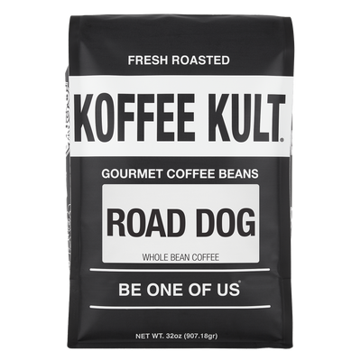 Road Dog 32oz Whole Bean Coffee Front Facing