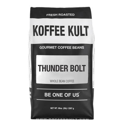 Thunder Bolt 80oz Whole Bean Coffee Front Facing