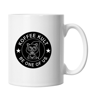 White Mug with Black Dave Logo