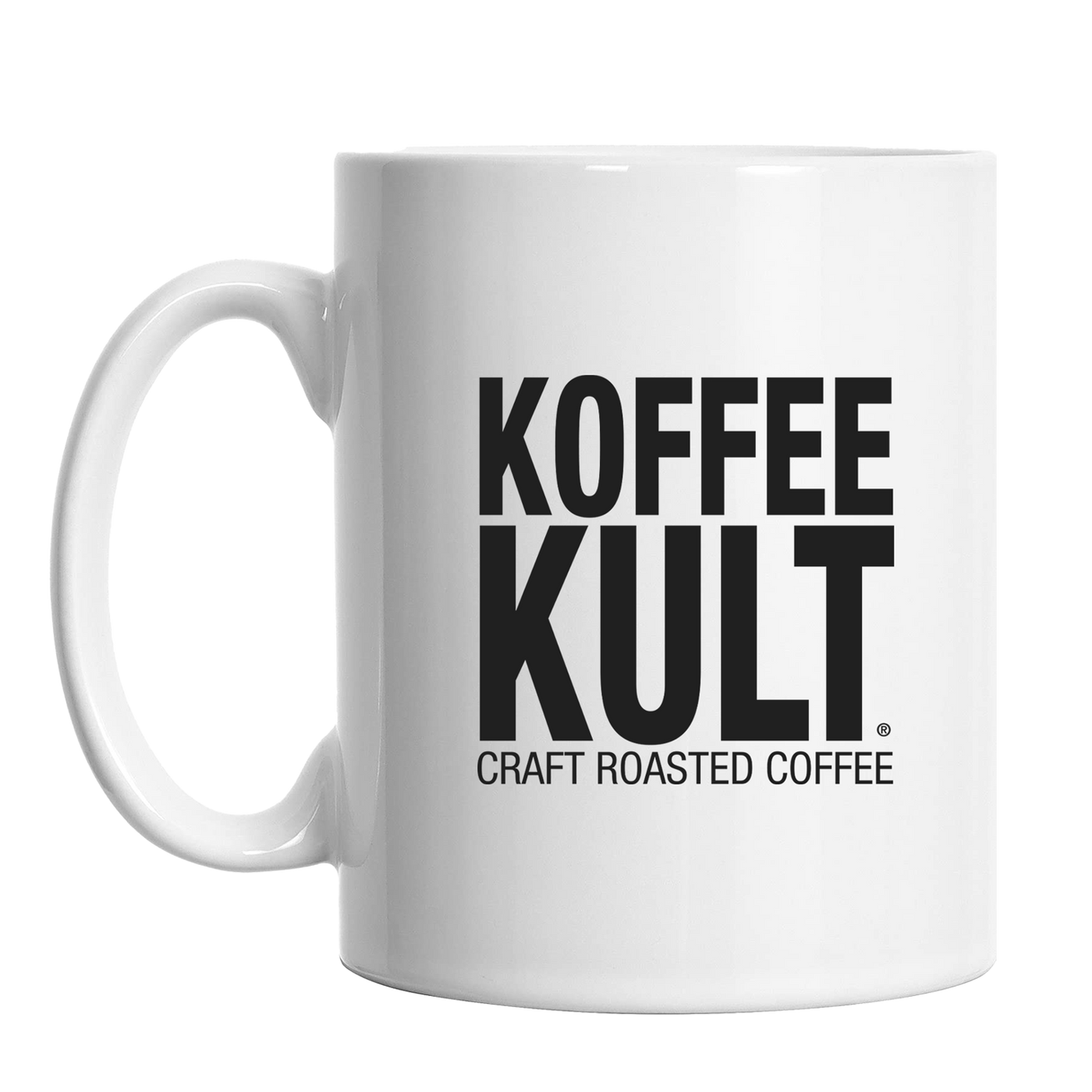 White Mug with Main Koffee Kult Logo