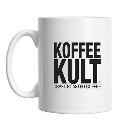 White Mug with Main Koffee Kult Logo